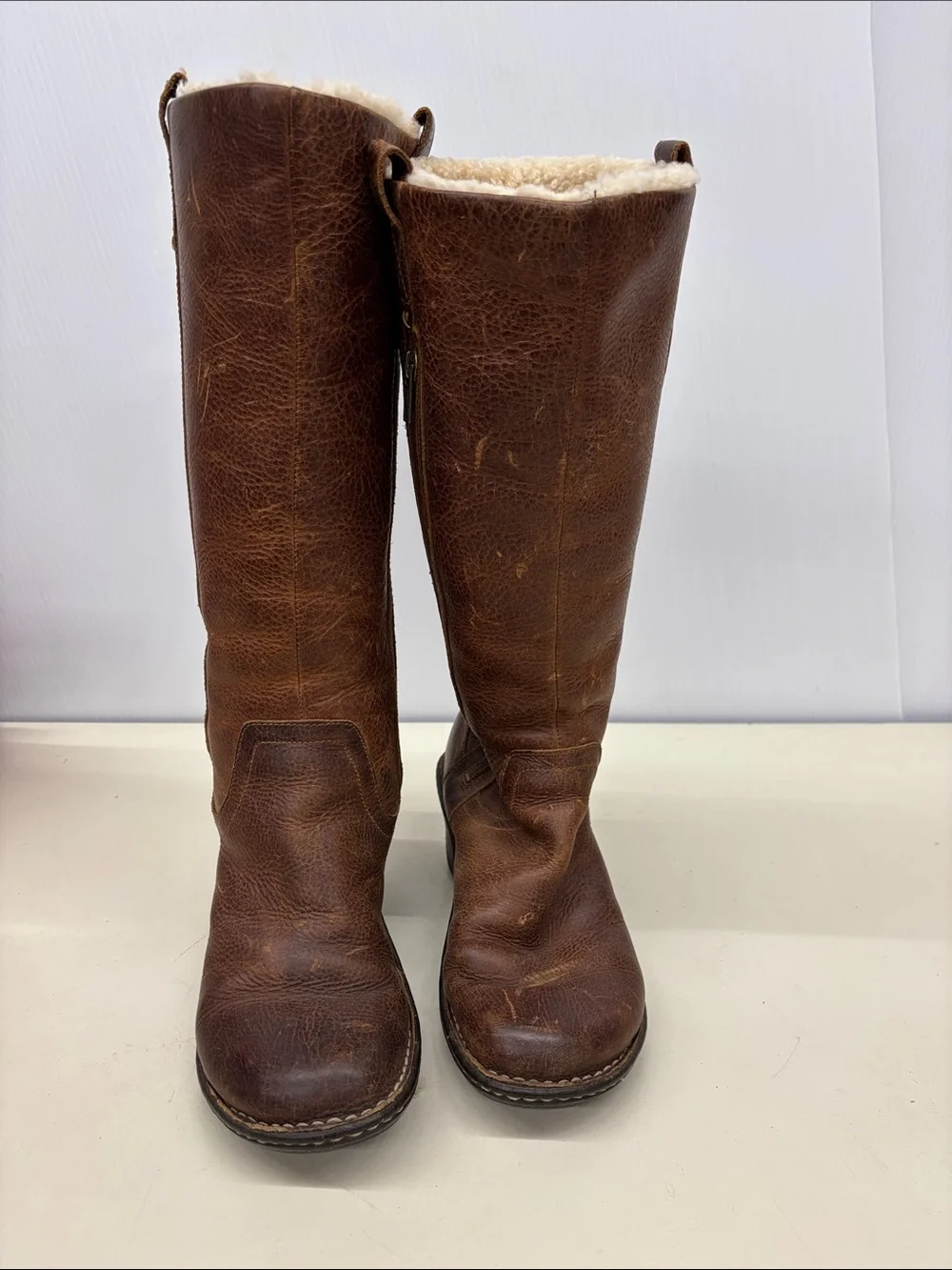 UGG Hartley Leather Wedge Boots